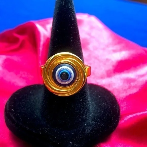 ๐ ๐ Evilโ Eye ๐งฟ Fashion Stainless Steel ๐ Ring - Picture 2 of 9